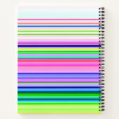 Carnet Bandes de néon colorées chaudes (Dos)