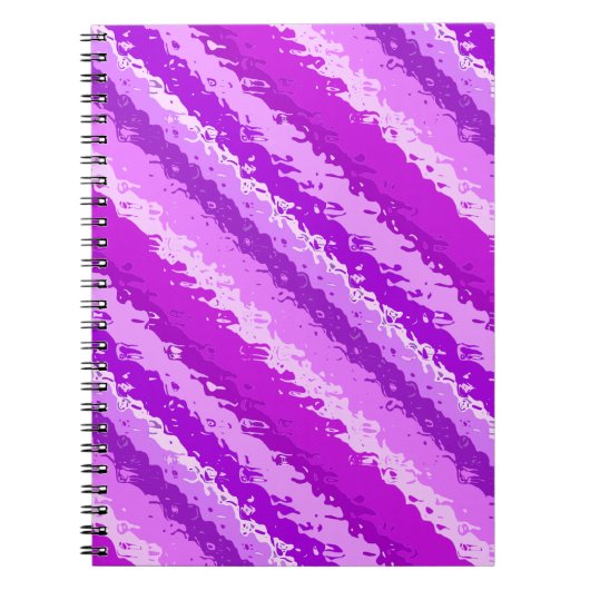 Carnet Bandes de verre - nuances améthyste violet (Devant)