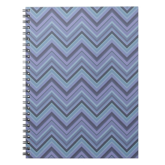 Carnet Bandes de zigzag gris bleu (Devant)