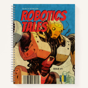 Carnet Bandes dessinées de science-fiction vintage Art Ro