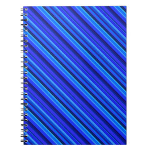 Carnet Bandes diagonales bleues