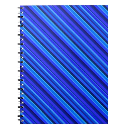 Carnet Bandes diagonales bleues (Devant)