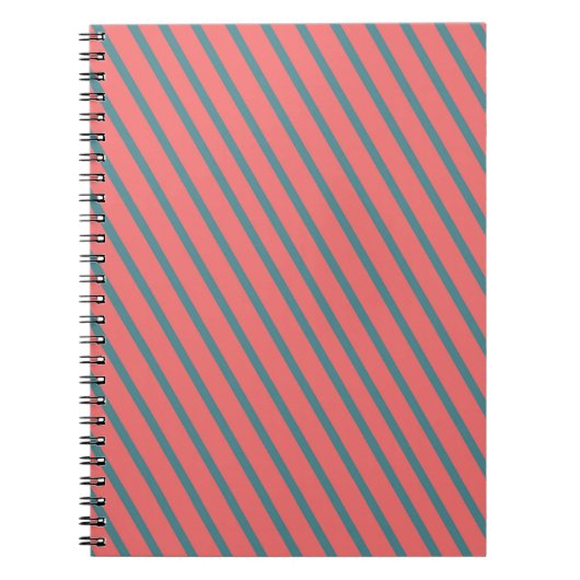 Carnet Bandes diagonales de corail (Devant)