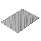 Carnet Bandes diagonales grises (Côté gauche)