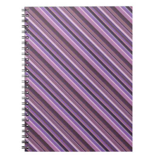 Carnet Bandes diagonales mauves (Devant)