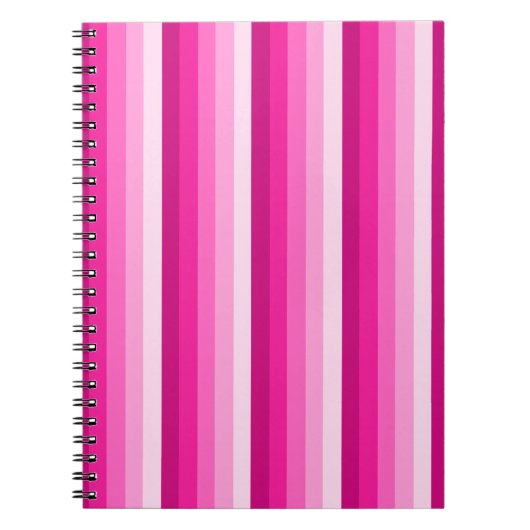 Carnet Bandes d'ombre rose chaud (Devant)