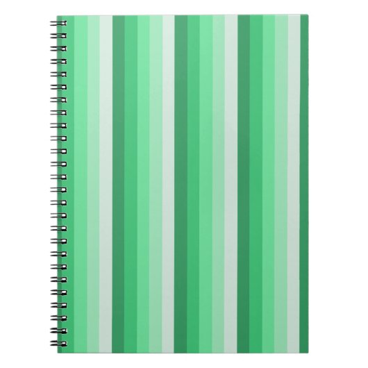 Carnet Bandes d'ombre vertes (Devant)