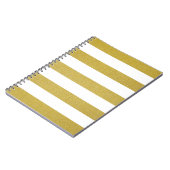Carnet Bandes d'or, Blancs, Motif rayé (Côté gauche)