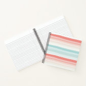 Carnet Bandes estivales en corail et turquoise (Intérieur)