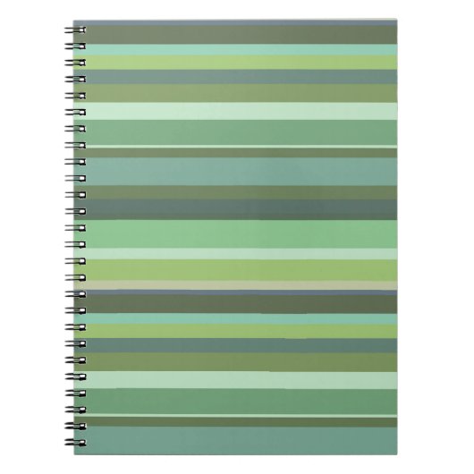Carnet Bandes horizontales vert olive (Devant)