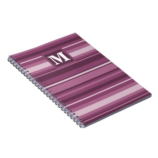 Carnet Bandes mauve monogrammes (Côté Droit)