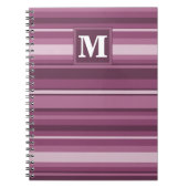 Carnet Bandes mauve monogrammes (Devant)