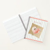 Carnet Bandes mignonnes pastel arrière - plan Floral et c (Intérieur)