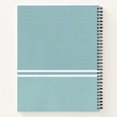 Carnet Bandes modernes monogramme simple design de fleurs (Dos)