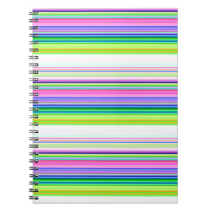 Carnet Bandes néon colorées chaudes