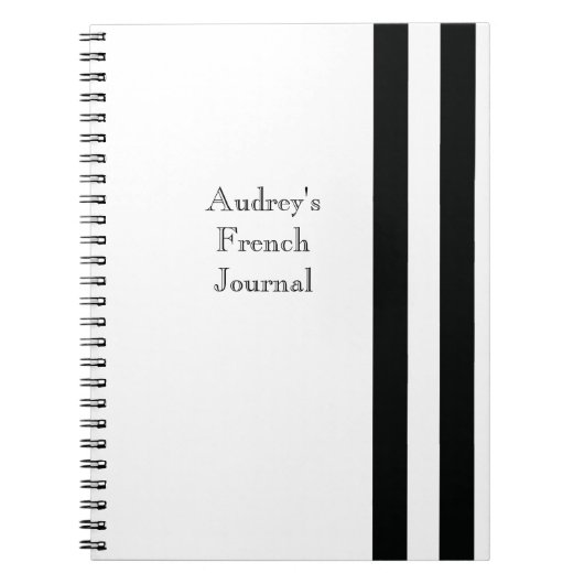 Carnet Bandes noires et blanches (Devant)