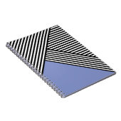 Carnet Bandes noires et blanches avec triangle bleu (Côté Droit)