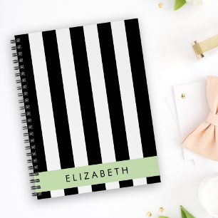 Carnet Bandes noires et blanches, Gravées, Lignes, Votre 