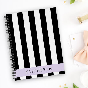 Carnet Bandes noires et blanches, Gravées, Lignes, Votre 