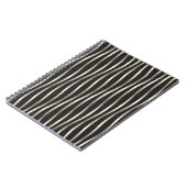 Carnet Bandes ondulées dorées, texture luxueuse (Côté gauche)