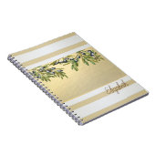 Carnet Bandes Or Modernes, Branches Olive (Côté Droit)