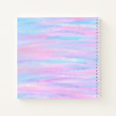 Carnet Bandes Peintes Turquoise Rose violet (Dos)