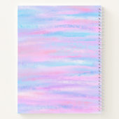 Carnet Bandes Peintes Turquoise Rose violet (Dos)