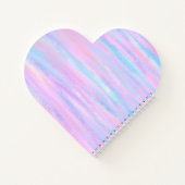 Carnet Bandes Peintes Turquoise Rose violet (Dos)