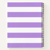 Carnet Bandes pourpres, Blancs, Motif rayé (Dos)