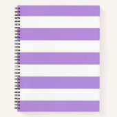 Carnet Bandes pourpres, Blancs, Motif rayé (Devant)