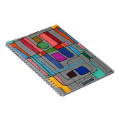 Carnet Bandes rectangulaires chaudes et cool avec accent (Côté Droit)