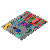 Carnet Bandes rectangulaires chaudes et cool avec accent (Côté gauche)
