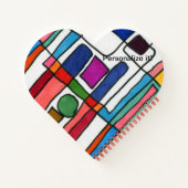 Carnet Bandes rectangulaires chaudes et cool avec accent (Dos)