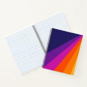 Carnet Bandes rétro en diagonale violette et orange (Intérieur)