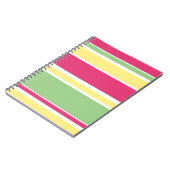 Carnet Bandes roses, vertes et jaunes (Côté gauche)