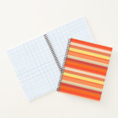 Carnet Bandes rouges mignonnes orange (Intérieur)