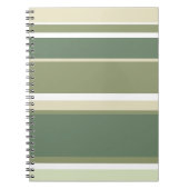 Carnet Bandes vert olive (Devant)