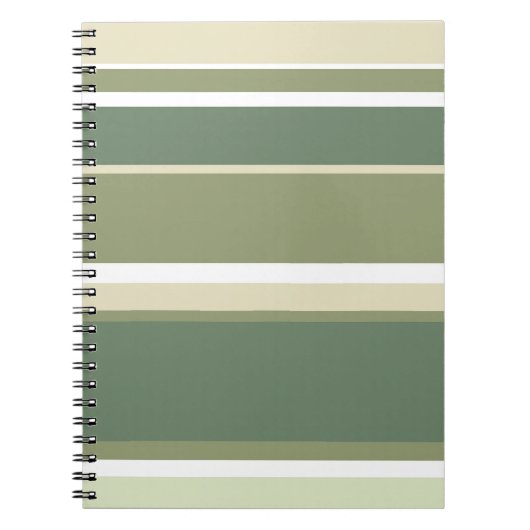 Carnet Bandes vert olive (Devant)
