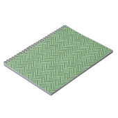 Carnet Bandes vert olive double tissage (Côté gauche)