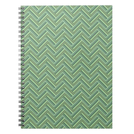 Carnet Bandes vert olive double tissage (Devant)