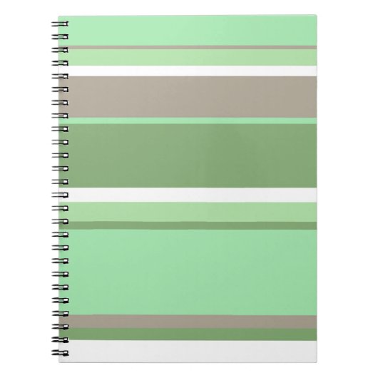 Carnet Bandes vert pâle (Devant)