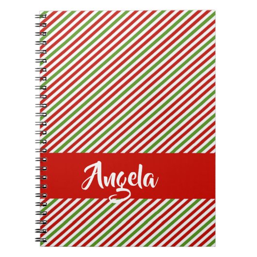 Carnet Bandes vertes, rouges et blanches (Devant)