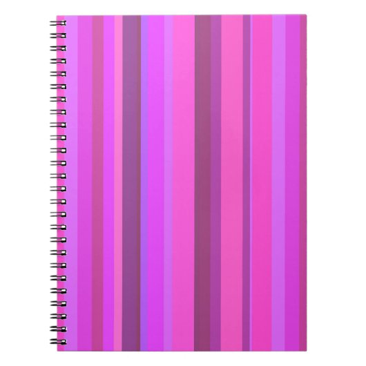 Carnet Bandes verticales roses (Devant)