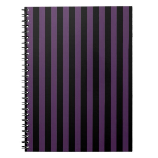 Carnet Bandes violettes foncées et noires (Devant)