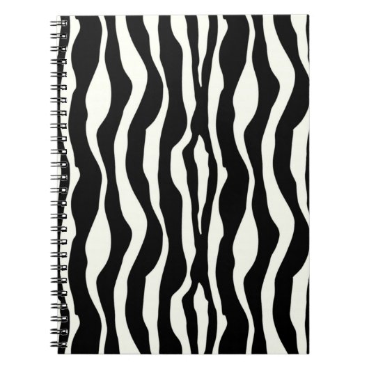 Carnet Bandes zébrées - Noir et Blanc (Devant)