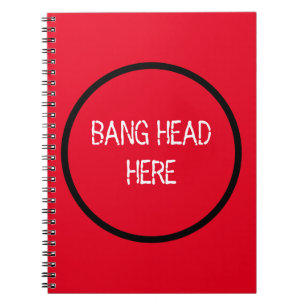 Carnet Bang Head Here - Funky Stress Relief Red
