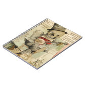 Carnet Banjo vintage jouant le squelette (Côté gauche)