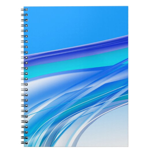 Carnet Bannière Arrière - plan bleu Abstrait (Devant)