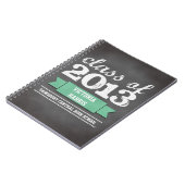 Carnet Bannière ruban turquoise étudiant gradué en tablea (Côté gauche)