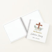 Carnet Baptême floral blanc signe invité (Intérieur)